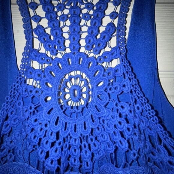 Naked Zebra Sleeveless Dress Cobalt Blue Elastic‎ Waist  Womens Small - Picture 10 of 12